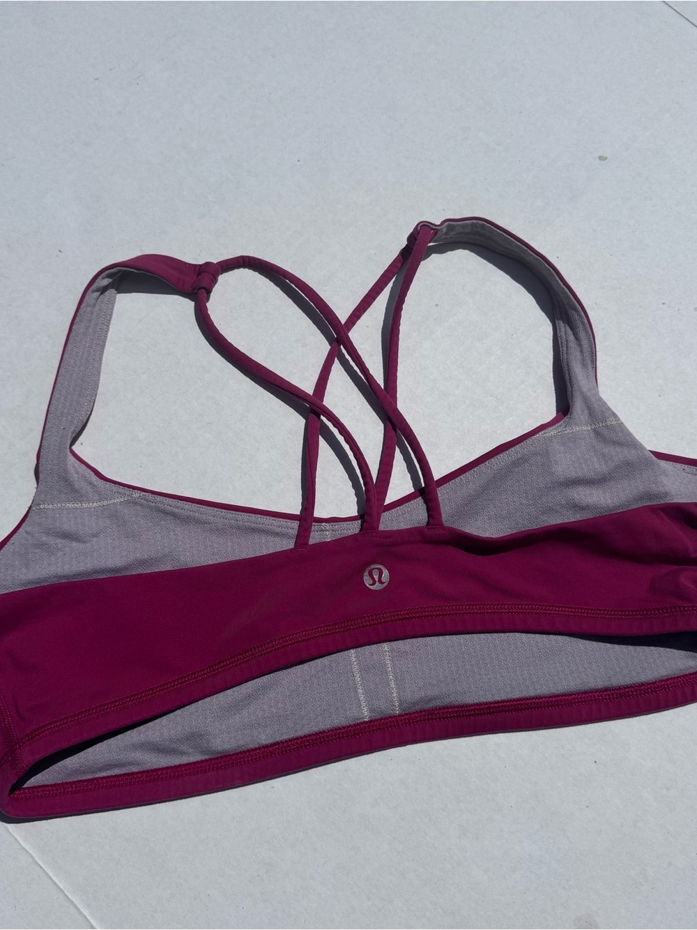 Lululemon Free To Be Bra Berry Rumble Strappy Yoga Sports Bra 12 - Picture 4 of 6